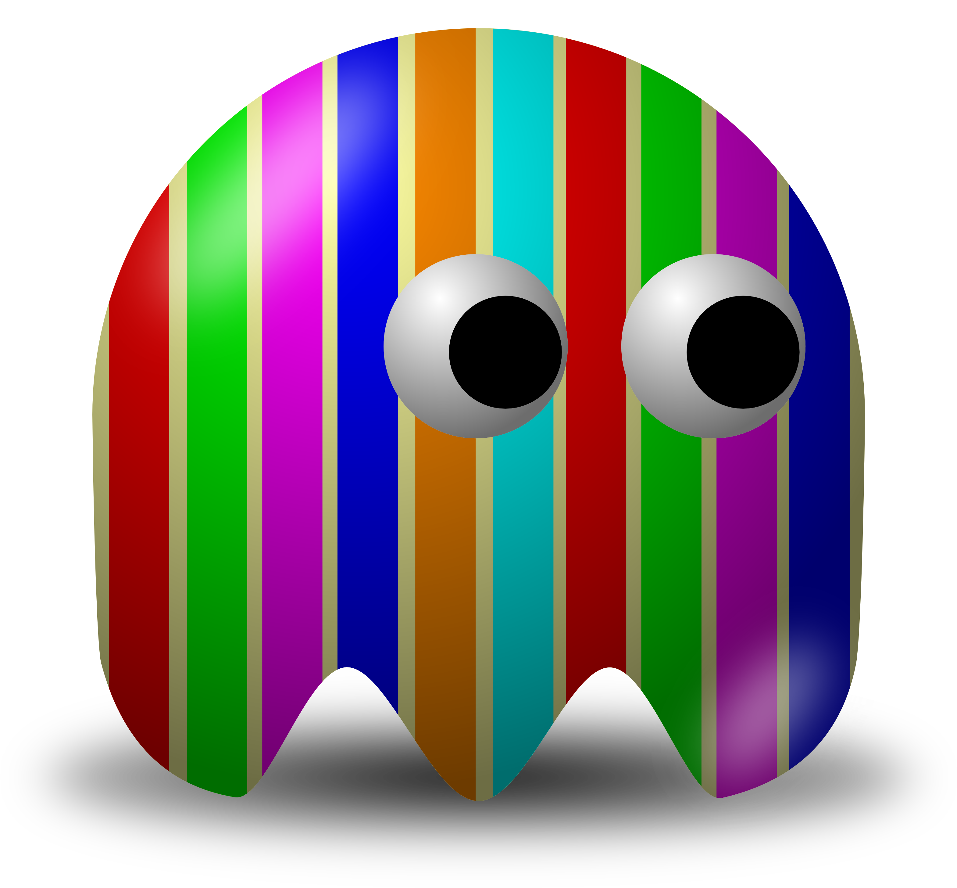 Colorful Stripes Composited Over An Avatar Character - Pacman Baddies (3200x2953)