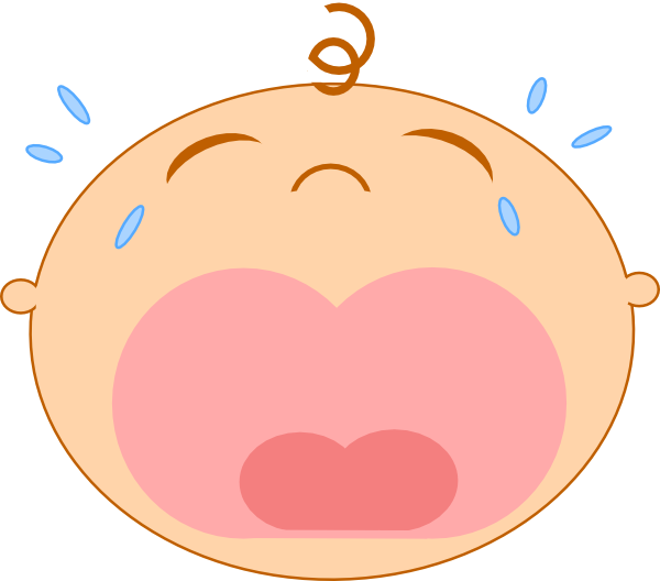 Mad Baby Pink Clip Art At Clker - Baby Cry Clipart (600x528)