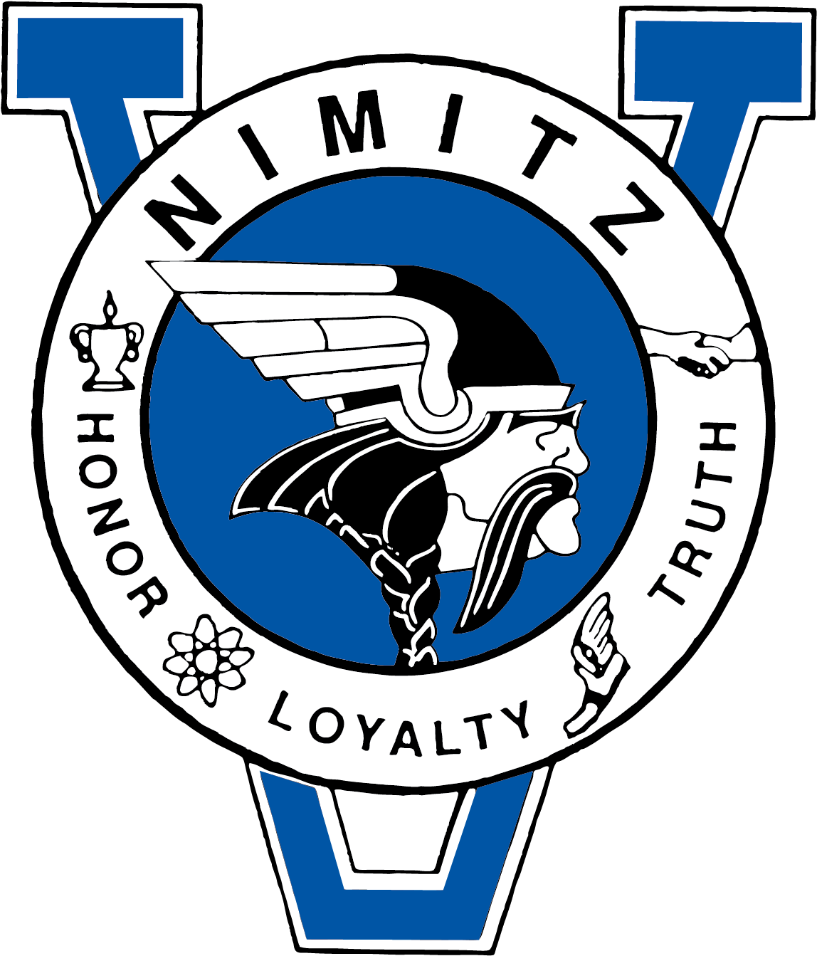 Nimitz High School Official Logo - Nimitz High School Mascot (1275x1650)