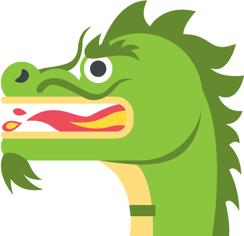 Dragon Face Emoji Vector Icon - Emoji De Un Dragon (512x512)