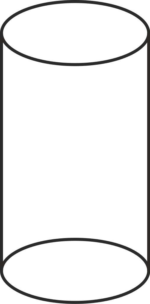 Volume Cilinder Vector - Clipart Black And White Cylinder (507x1024)