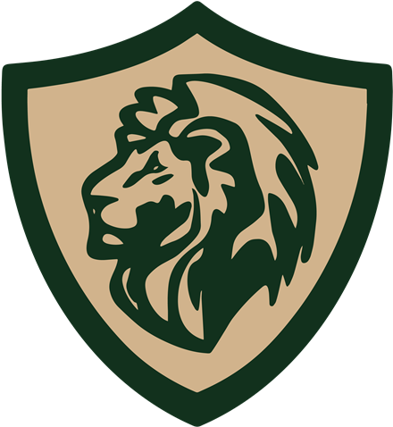 Elcs Lion - Lion On School Crest (500x535)