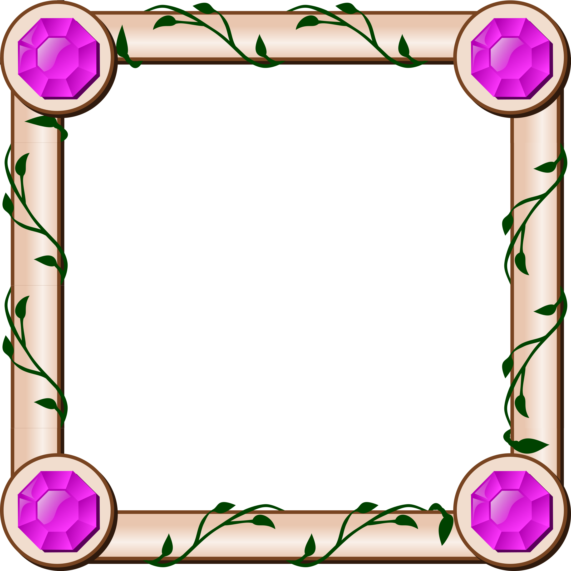 Map Ivy Border - Square Frame Clipart Png (2400x2400)