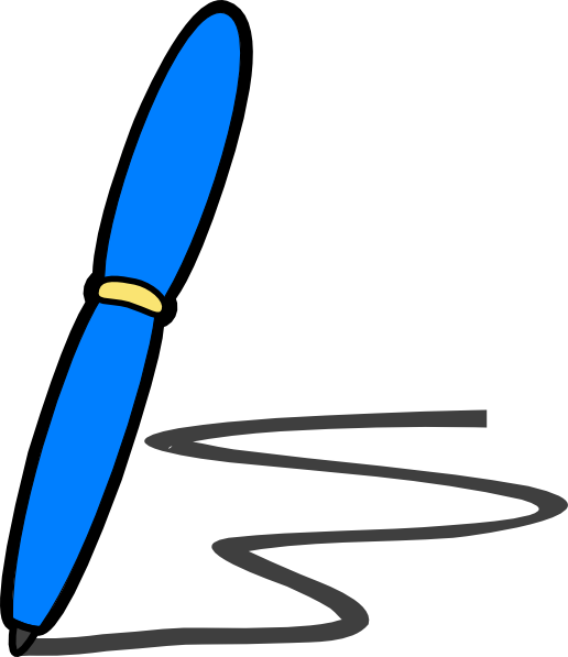 Writing Clipart Free Images 2 - Writing Pen Clip Art (516x597)