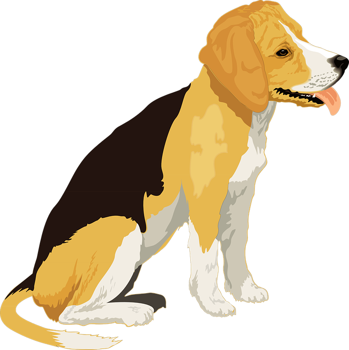Beagle Clipart Black Dog - Free Clip Art Dog (717x720)