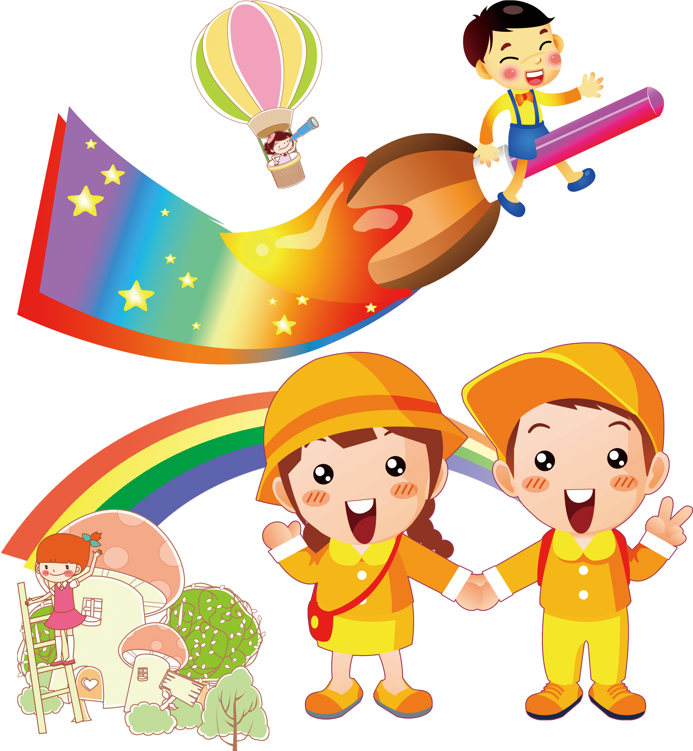 Early Childhood Education Cartoon Early Childhood Education - Png Images Of School Kids (2500x2500)