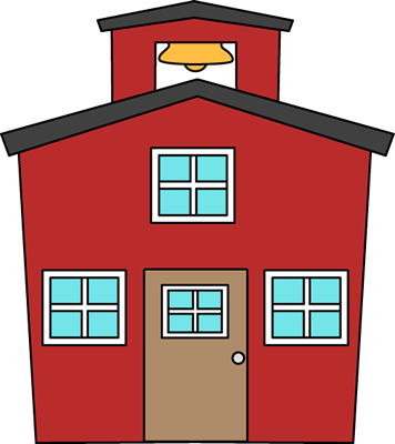 Clip Art School House - School Clipart (356x400)
