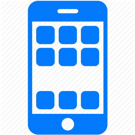 Cell Phone, Cellphone, Mobile, Mobile Device, Mobile - Cellphone Clipart Blue (512x512)