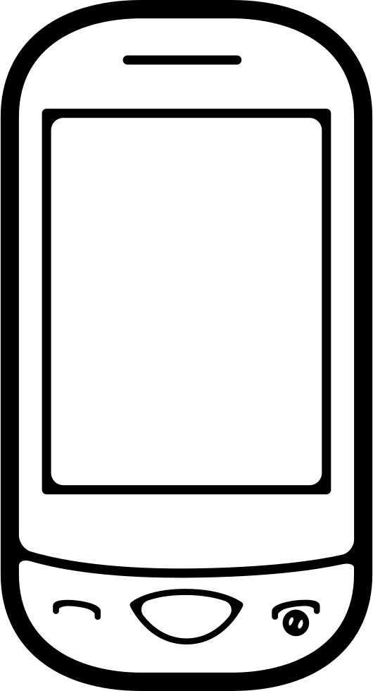 Mobile Phone Outline Comments - Outline Images Of Mobile Phone (530x980)