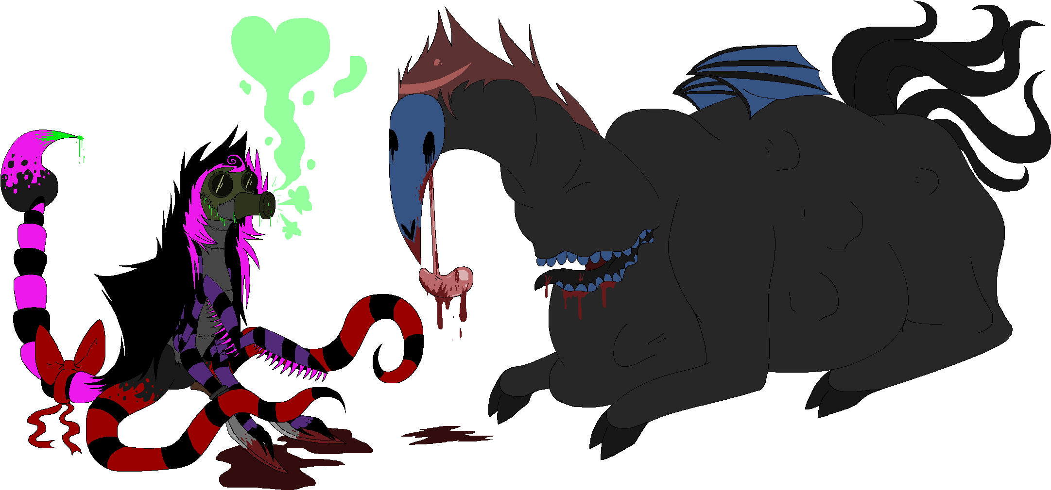 Eyeless Monster Clipart - Illustration (2348x1168)