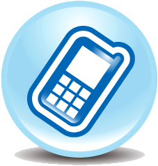 Blue Mobile Phone Clipart Icon - Mobile Phone Icon Png Blue (400x400)