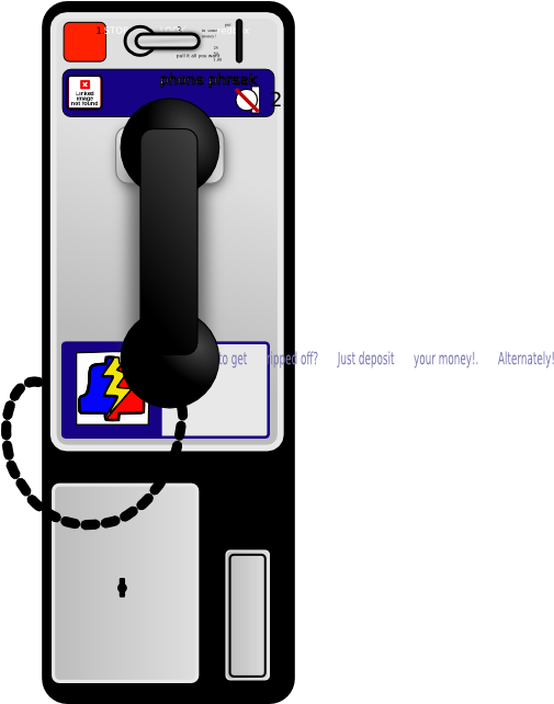 Phone Clipart Payphone - Clip Art Pay Phone (512x641)