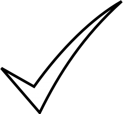 Check Mark Transparent Yellow Checkmark Clip Art At - Check Clipart Black And White (400x371)
