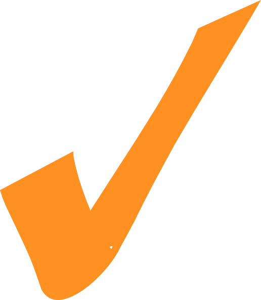 This Free Clip Arts Design Of Orange Checkmark - Orange Check Mark Transparent Background (516x594)