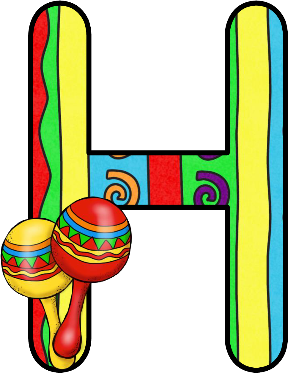Ch B *✿* Alfabeto May 5 Th De Kid Sparkz Https - Mexican Fiesta Partydecorated Letterscinco (1041x1344)