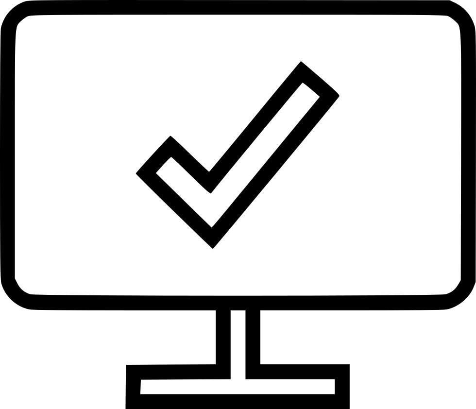 Ok Pc Check Mark Comments - Clipart White Pc Ok (980x842)
