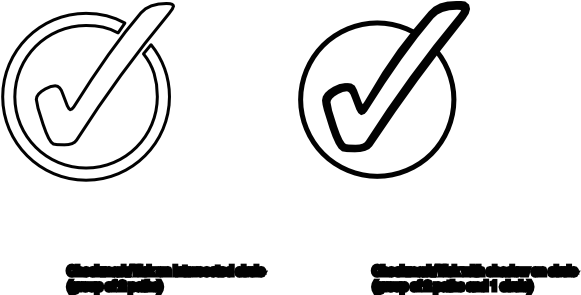 Outlined Checkmark Clip Art At Clker - Clip Art (600x294)