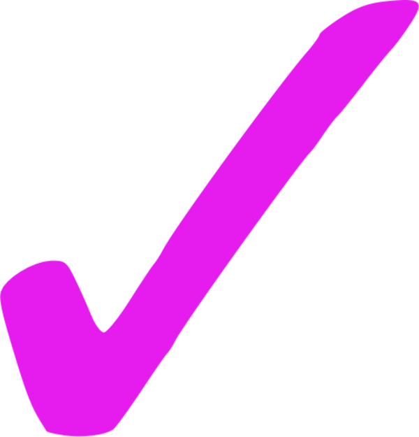 Orange Check Mark Clipart - Pink Check Mark Clip Art (600x625)