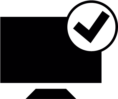 Desktop Computer Screen With Check Mark Vector - Computer With Check Mark (640x480)