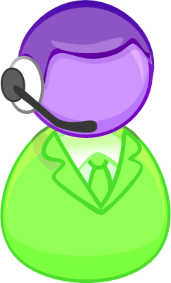 Headset Phone Icon Clip Art - Customer Service Clip Art (600x992)