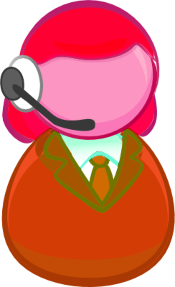Female User Icon Ear Headset Call Center - Customer Service Clip Art (600x984)