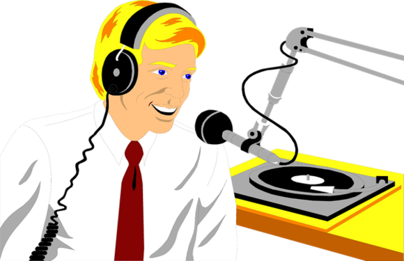 Preparing For Auditions - Radio Jockey Clipart (580x375)