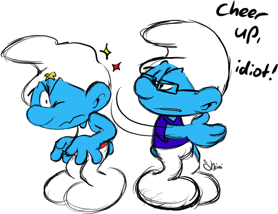 Cheer Up By Shini-smurf - The Smurfs (984x739)