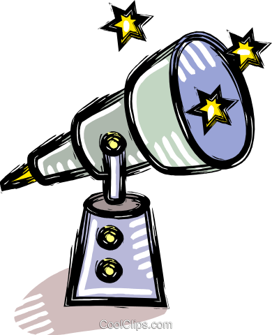 Telescope Royalty Free Vector Clip Art Illustration - Telescope Royalty Free Vector Clip Art Illustration (390x480)