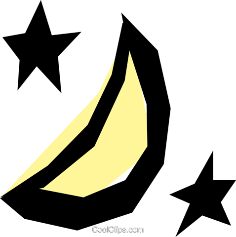 Moon Royalty Free Vector Clip Art Illustration - Moon Royalty Free Vector Clip Art Illustration (478x480)
