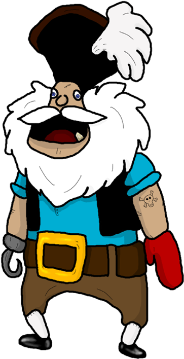 Clip Art Transparent Library Beard Clipart Pirate - Clip Art Transparent Library Beard Clipart Pirate (400x724)