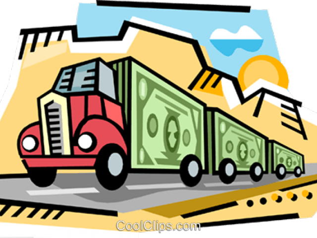 Truck Clipart Money - Truck Clipart Money (640x480)