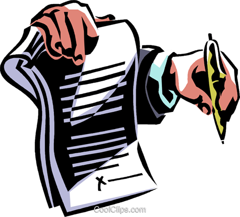 Contract Ready To Be Signed Royalty Free Vector Clip - Contract Ready To Be Signed Royalty Free Vector Clip (480x434)