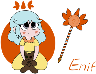 Kid Enif And Her Wand, Which Looks Like A Big Lollypop - Kid Enif And Her Wand, Which Looks Like A Big Lollypop (400x300)