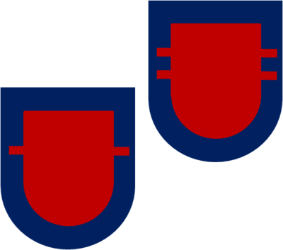 Unit Beret Flashes For 1st And 2nd Battalions - Unit Beret Flashes For 1st And 2nd Battalions (400x353)