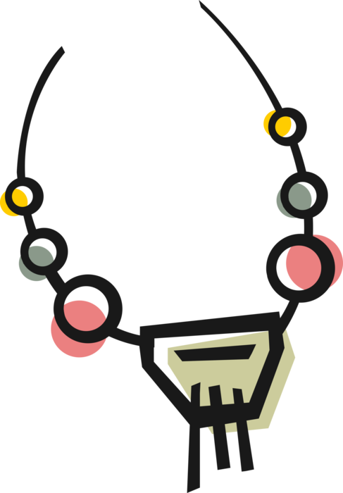 Vector Illustration Of Fashion Jewelry Or Jewellery - Vector Illustration Of Fashion Jewelry Or Jewellery (487x700)