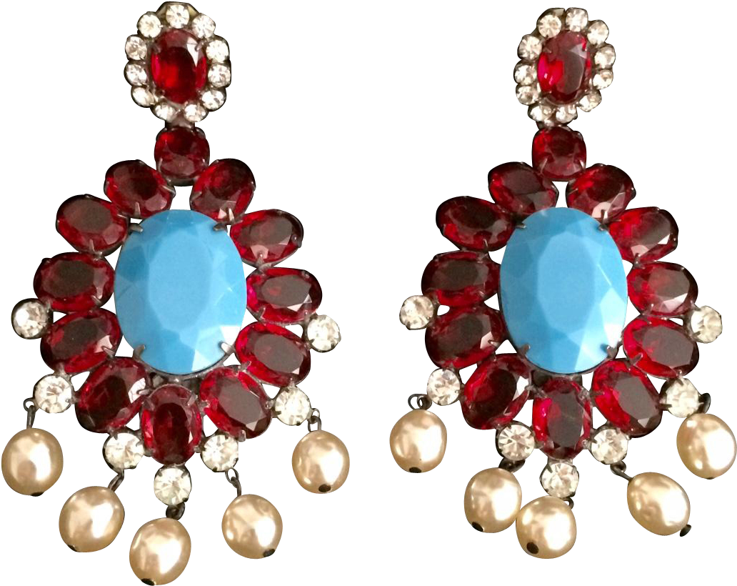 Larry Vrba Evening Earrings - Larry Vrba Evening Earrings (1031x1031)