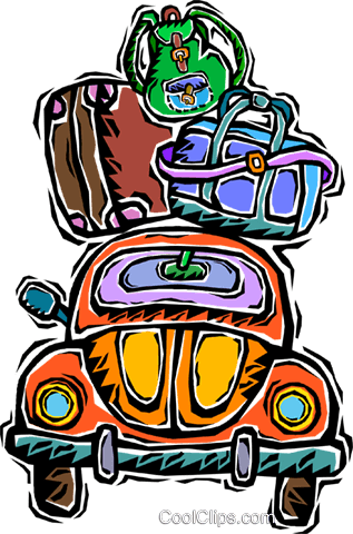 Car Packed Ready For Travel Royalty Free Vector Clip - Car Packed Ready For Travel Royalty Free Vector Clip (317x480)