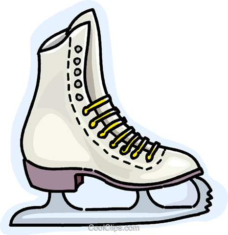 Figure Skates Royalty Free Vector Clip Art Illustration - Figure Skates Royalty Free Vector Clip Art Illustration (466x480)