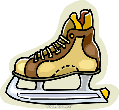 Ice Skate Royalty Free Vector Clip Art Illustration - Ice Skate Royalty Free Vector Clip Art Illustration (480x441)