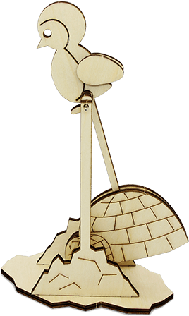 Swing Penguin 3d Handmade Learning Toy Wooden Model - Swing Penguin 3d Handmade Learning Toy Wooden Model (500x500)