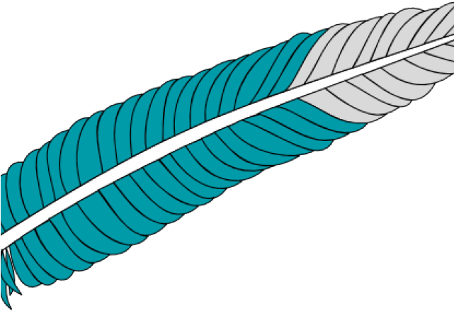 Feather Clipart Teal - Feather Clipart Teal (640x480)