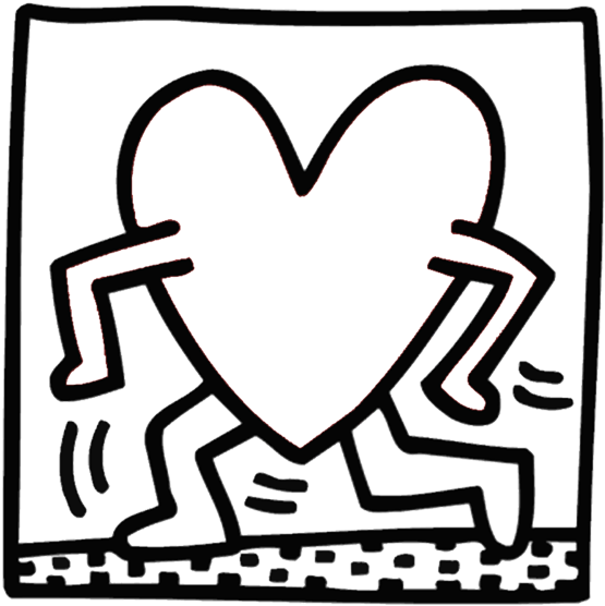 Keith Haring For Kids Artprints To Color - Keith Haring For Kids Artprints To Color (570x579)