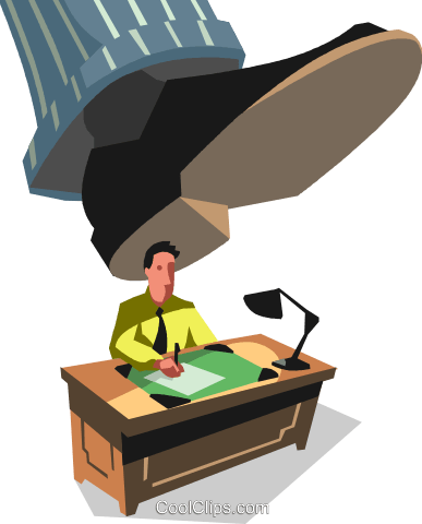 Businessman About To Be Crushed Royalty Free Vector - Businessman About To Be Crushed Royalty Free Vector (387x480)