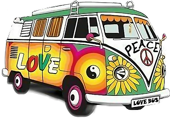 Bus Volkswagen Hippie Peace - Bus Volkswagen Hippie Peace (566x394)