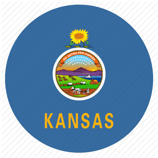 Kansas Vector Flag - Kansas Vector Flag (512x512)