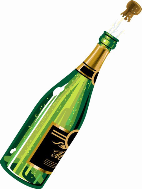 Champagne Bottle Png Image Background - Champagne Bottle Png Image Background (455x604)