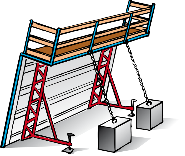 Picture Of Anchoring During Temporary Erections - Picture Of Anchoring During Temporary Erections (626x529)