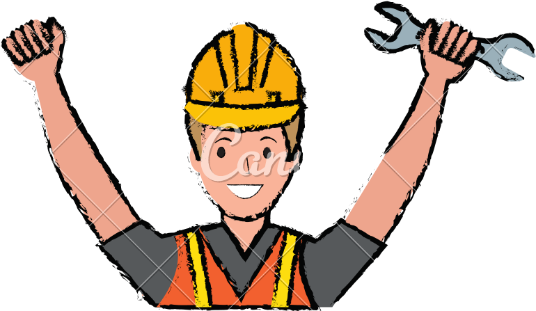 Construction Worker With Wrench Avatar - Construction Worker With Wrench Avatar (800x800)