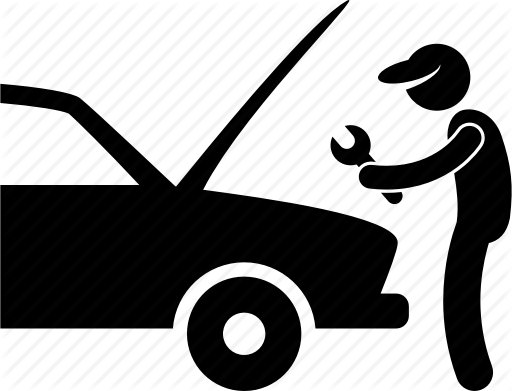 Vector Black And White Car Repair Services By Gan Khoon - Vector Black And White Car Repair Services By Gan Khoon (512x391)