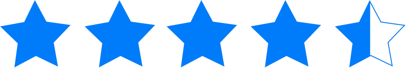 Rating Star Png Clipart - Rating Star Png Clipart (1600x229)